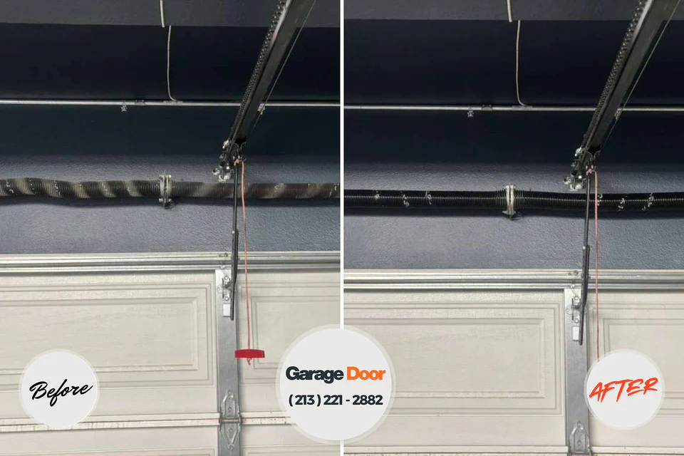 Before and after: garage door repair Holiday Heights, NJ